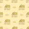 Seamless pattern. House with shrubs growing nearby. Vector