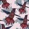 Seamless pattern with Hummingbird, hibiscus