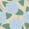 Seamless Pattern of Hydrangeas