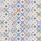 Seamless pattern of hydraulic tiles, typical of Spain, Italy and Portugal