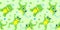 Seamless pattern with illustrations. Cute little Green Frog Smiles, Jumps, Hunts insects, dreams