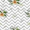 Seamless pattern with image tiger lily flowers on a geometric background