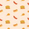 Seamless Pattern with Images of Meat-Lovers