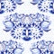 Seamless pattern imitation of painting on porcelain in the Russian style Gzhel or Chinese painting. Light background with birds.