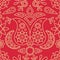 Seamless pattern with indian ornament paisley and asian flower