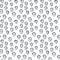 Seamless pattern of ink smiling faces