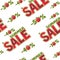Seamless pattern of inscriptions in the watermelon style summer sale