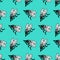 Seamless pattern with insects