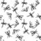 Seamless pattern with insects