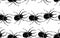 Seamless pattern with insects. Beetles rino