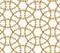 Seamless pattern of intersected circles of golden chains. Vector illustration