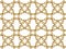Seamless pattern of intertwined circles of golden chains. Vector illustration