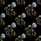 Seamless pattern with invented flowers, which embroidered von hand. Beautiful handwork embroidered pattern for textile