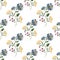 Seamless pattern with invented flowers, which embroidered von hand. Beautiful handwork pattern for textile
