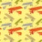 Seamless pattern with isolated gliders