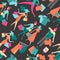 Seamless pattern with isolated people on shopping. Isometric fla