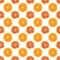 Seamless pattern of isolated slices of grapefruit and orange.