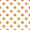 Seamless pattern of isolated slices of grapefruit and orange.