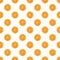 Seamless pattern of isolated slices of orange. Wallpaper for background, design and packaging