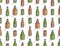 Seamless pattern with Isometric beer bottles