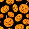 Seamless pattern with Jack-O-Lantern (Halloween pu