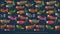 Seamless pattern Japanese style Koi fish flags