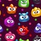 Seamless pattern with jelly characters