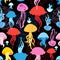 Seamless pattern with jellyfish