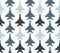 Seamless pattern with jet fighters