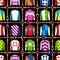 Seamless pattern jockey uniform. Traditional design. Silk. Harness, bridle, harness, belt. Horse racing fashion. Vector