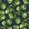 Seamless Pattern with juicy limes and lemons on dark blue background