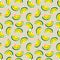 Seamless pattern of juicy slices of yellow watermelon and colored geometric squares. Concept of Hello Summer