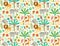 Seamless pattern with jungle animals