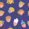 Seamless pattern with kids faces