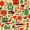 Seamless pattern kitchen tools.