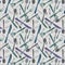 Seamless pattern of kitchen utensils dark blue gray, teal blue, ming and granite gray color knife, spoon and fork on gainsboro