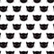 Seamless pattern with kitty faces