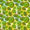 Seamless Pattern Kiwi Fruits Summer Ornament Background