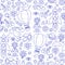 Seamless pattern Knowledge Imagination Fantasy Kids drawing style