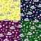 Seamless pattern with koala babies and pink tulips. Flat Ñartoon style