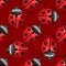 Seamless pattern with lady bug
