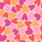 Seamless pattern of large hearts. Background with hearts