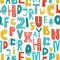 Seamless pattern with latin letters