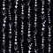 Seamless pattern of lavender flowers on a black background. Tile pattern with Lavender for fabric swatch.