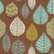 Seamless pattern with leaf, abstract leaf texture, endless background.Seamless pattern can be used for wallpaper, pattern