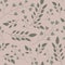 Seamless pattern with leaves. Hand drawn procreate llustration for print on fabric, wrapping paper, scrapbooking.