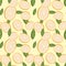 Seamless pattern with lemon slices and mint leaves. Background of the concept of spring, summer. Mojito cocktail citrus