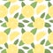 Seamless pattern with lemons. Bright pattern for wallpaper, fabric and paper. Vector.