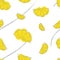 Seamless pattern with lemons. Yellow lemmonson white backgrond. Colors of the year in vector illustration. Creative modern backgro