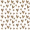 Seamless pattern with leopard hearts, trendy design,